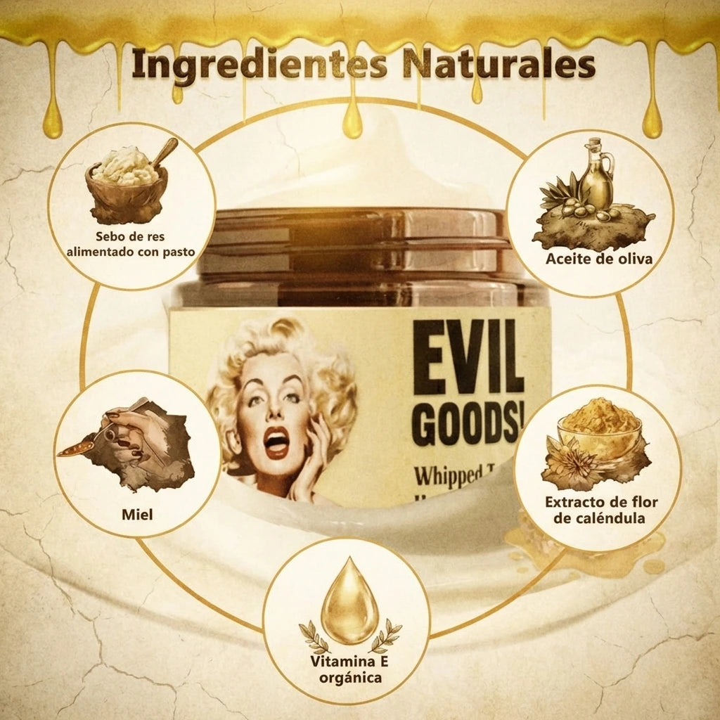 ✨ ¡Super Oferta 2026!- Evil Goods® Crema de Sebo de Res: El Secreto de Hollywood para una Piel Radiante
